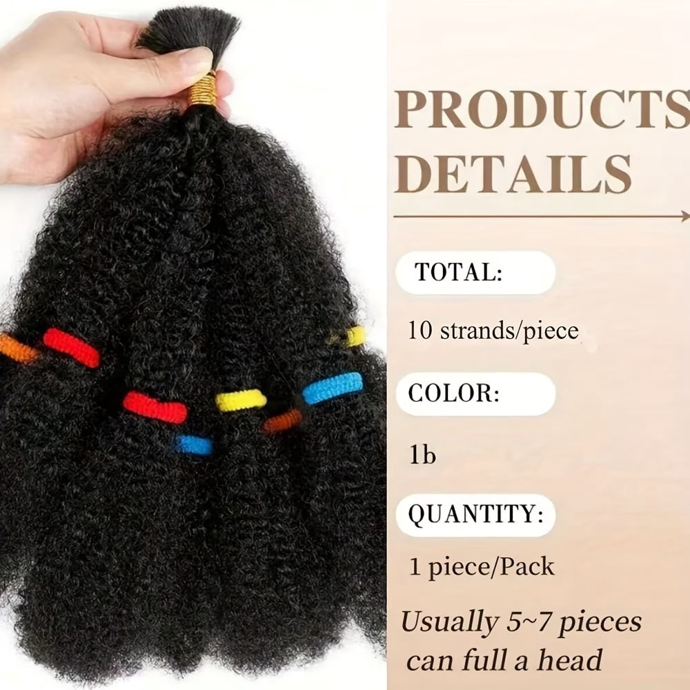 12 Inches 10 Strands/Pack Short African Curly Braided Marley Braids Twist Braids African Curly Hair Pre-Stretched Twisted Synthetic Women's Hair Extensions Black