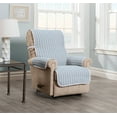thumbnail image 3 of Innovative Textile Solutions 1-Piece Harper Striped Recliner Furniture Cover Slipcover, Light Blue, 3 of 4