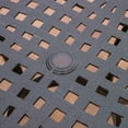 thumbnail image 3 of Outdoor Dining Table 48 Inch Round Cast Aluminum Patio Table with Umbrella Hole Weather Resistant Hammered Bronze Finish for Garden Backyard, 3 of 8