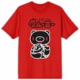thumbnail image 4 of Gloomy Bear Black & White Art Crew Neck Short Sleeve Red Women's T-shirt-Large, 4 of 7