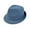 Blue, variant on Premium Jeans Fabric Solid Color Fedora Hat