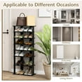 thumbnail image 5 of CZMJY 8-Tier Vertical Shoe Rack, Space-Saving Corner Shoe Organizer for 14 Pairs, Narrow Shoe Storage for Entryway, Front Door, or Closet Black 10" x 18.5" x 43.5", 5 of 10