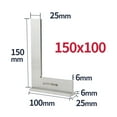 thumbnail image 1 of 90 Degree Flat Edge Square Ruler Carpentry Square Woodworking Tools Metal Angle Measuring Tool Multi Try Square Gauge Set-Square ,Easy to Use, 1 of 7
