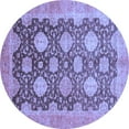 thumbnail image 1 of Ahgly Company Indoor Round Oriental Blue Traditional Area Rugs, 7' Round, 1 of 4