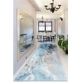 thumbnail image 3 of Blue Marble Painting Rug, Blue And Gray Marble Rug, Alcohol Ink Rug, Easy To Clean Rug, Hallway Rug, Custom Rug, Gift Rug, Runner Rug, 2.3'x3.3' - 70x110 cm, 3 of 8