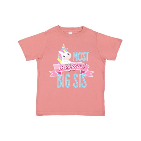 

Inktastic Most Magical Big Sis- cute unicorn Gift Toddler Toddler Girl T-Shirt