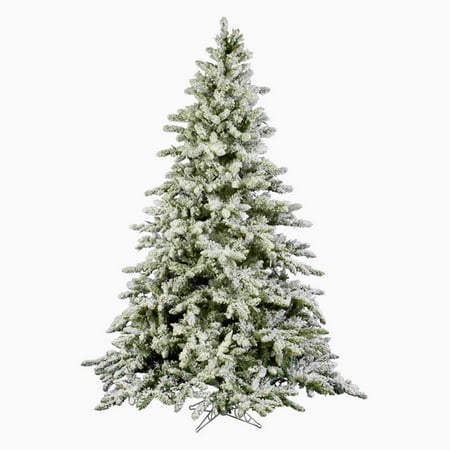 6' Flocked Artificial Christmas Tree Unlit - 6ft Fake Christmas Pine 6' Flocked Artificial Christmas Tree Unlit - 6ft Fake Christmas Pine Tree with Fake Snow 871 Tips Green and White 6 Foot Christmas Tree with Plastic Base ... - 6' Flocked Artificial Christmas Tree Unlit - 6ft Fake Christmas Pine