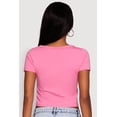 thumbnail image 5 of Women's Ambiance Classic Fit Scoop Neck Short Sleeve Cropped Tee, 5 of 5