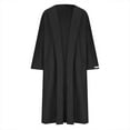 thumbnail image 7 of jtjvou Solid Color Long Sleeve Casual Coat Comfortable Women's Cardigan Relaxed Fit Lightweight Stylish Outerwear Suitable for Daily Wear Four Seasons Fashion Clothing Black Free Size, 7 of 7