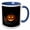 Blue/White, variant on 3drose, Jack O Lantern Gothic Style, 15oz Mug