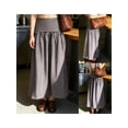 thumbnail image 5 of Womens Brown Gingham Maxi Skirt Dropped Waist A-Line Casual Streetwear, 5 of 8