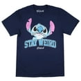 thumbnail image 2 of Disney Lilo & Stitch Women's Shirt Stitch Stay Weird Boyfriend Fit T-Shirt, 2 of 4