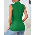 thumbnail image 5 of Zeagoo Womens Mock Neck Tank Tops Slim Fitted Turtleneck Sleeveless Top Stretchy Basic Casual Layer Tee Shirts, 5 of 5