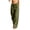 01-Army Green, variant on Women Linen Palazzo Pants Drawstring High Waist Wide Leg Flowy Trousers With Pockets Summer Beach Pants