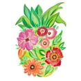 thumbnail image 3 of Del Sol, Ani 11x14 Black Modern Framed Museum Art Print Titled - Tropical Blooming Pineapple, 3 of 5