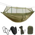 thumbnail image 3 of Soidarity Hamaca para acampar con mosquitera, luz emergente, hamacas de paracaídas portátiles para exteriores, columpio, hamaca para dormir, cosas para carpas ejercito verde Soidarity OD2660-07, 3 of 6
