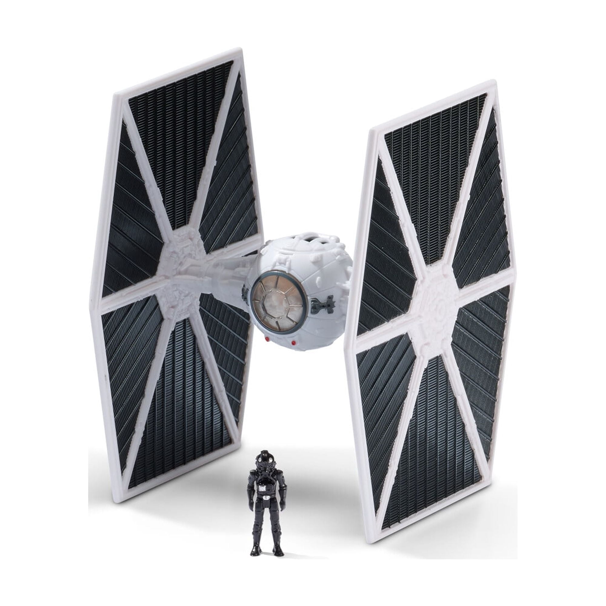 Star Wars Micro Galaxy Squadron TIE Fighter (White) - 3 inch Light Armor Class Vehicle with 1 inch TIE Pilot Micro Figure Accessory