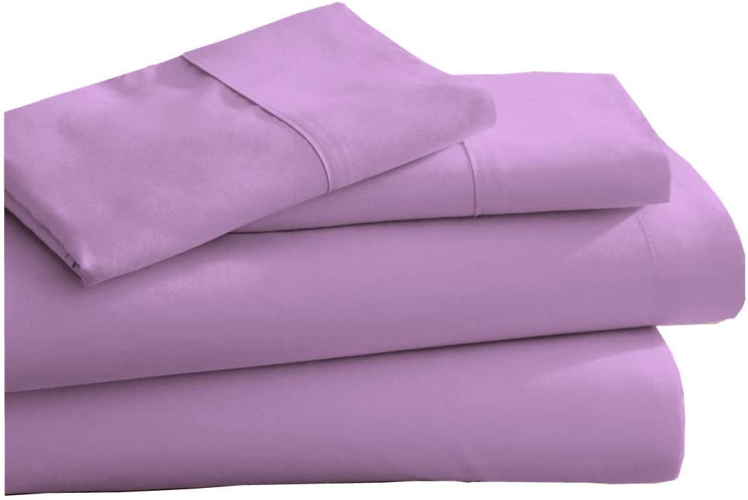 Deep Pockets Luxury Ultra Soft Microfiber CC&DD Fitted Sheet Lavender Purple 