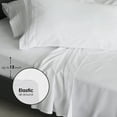 thumbnail image 7 of Furinno Angeland Vienne 4-Piece Microfiber Bed Sheet Set, King, White, 7 of 7