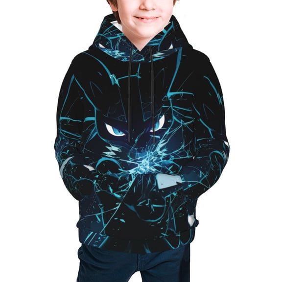 Youth Cartoon Hoodie Fashion Long Sleeve Kids Pullover Coat Casual Hoody Hooded Sweatshirts for Boys Girls