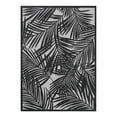 thumbnail image 2 of World Rug Gallery Contemporary Palm Leaf Textured Flat Weave Indoor/Outdoor Area Rug - BLACK 5' X 7', 2 of 9