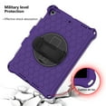 thumbnail image 5 of iPad 10.2 inch Case 2020/2019, iPad 8th / 7th Generation Case, 10.5" iPad Pro / iPad Air 3 Case, Dteck Heavy Duty Shockproof Case + Pencil Holder Rotating Kickstand Hand/Shoulder Strap, Purple+Black, 5 of 6