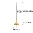 thumbnail image 2 of KAYYELAMP 47.2 inches Beige Twisted Cord Brass E12 Base H-Type Track Light Vintage Design for Kitchen Dining Room Loft Home(No Bulb, Track), 2 of 7