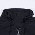 thumbnail image 3 of ITFABS Sweat à Capuche Gothique Punk pour Femmes Manches Longues Court avec Chaînes, 3 of 4