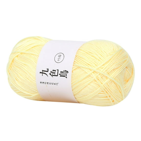 Winty Acrylic Yarn,Crochet & Knitting Yarn for Beginners with Easy-To-See Stitches,Bamboo Charcoal Cotton Baby Line Fine Wool Crochet Diy Children Cotton Yarn