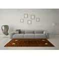 thumbnail image 3 of Ahgly Company Machine Washable Indoor Round Persian Yellow Traditional Area Rugs, 7' Round, 3 of 4