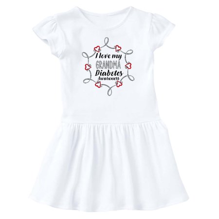 

Inktastic I Love My Grandma Diabetes Awareness Gift Baby Girl Dress