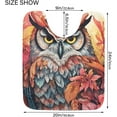 thumbnail image 4 of Bathroom Rug Toiletry Mat Set Flowery Owl Print, Soft Absorbent Bath Rug and U-Shaped Toilet Rug, Non-Slip Bath Carpet, Machine Wash Dry, Bath Mats for Bathroom 17.3"x13.4"+23.6"x15.7", 4 of 5