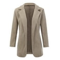 thumbnail image 2 of Vedolay Tops for Women Suit Jackets for Women Casual Blazer Shawl Collar Long Sleeve Open Front Work Office Jackets,Coffee 3XL, 2 of 5