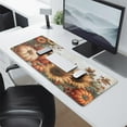 thumbnail image 2 of Happy Thanksgiving Fall Pumpkin Sunflower Large Gaming Mouse Pad Extended Mouse Pads with Stitched Edges, Non-Slip Base, Water Resist Keyboard Pad for Gamer, Office & Home, 31.5 X 11.8 in, 2 of 7