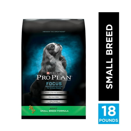 Purina Pro Plan FOCUS Small Breed Formula Adult Dry Dog Food, 18 lb. (The Best Dog Food For Small Breeds)
