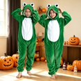 thumbnail image 2 of Ruyang Kids Plush Hooded Jumpsuit Animal Long Sleeve Zip Up Bodysuits Toddler Boys Girls Holiday Dress Up Role Play Outfit, 2 of 4