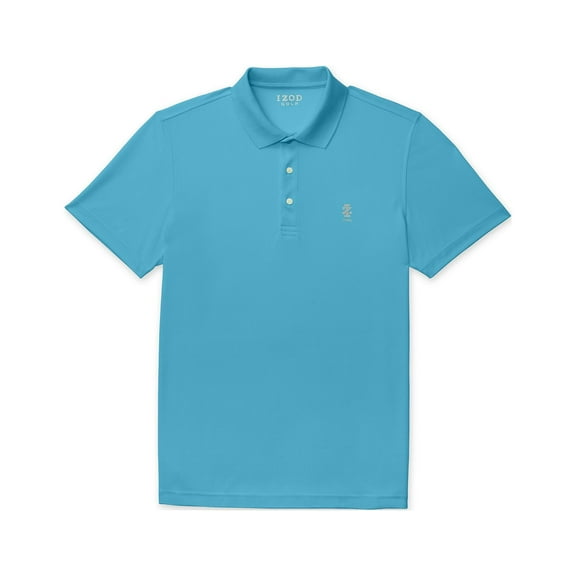 IZOD Men's Golf Grid Polo, Blue Jewel, Small