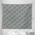 thumbnail image 1 of Abstract Tapestry, Optical Illusion Effect Fish Scale Monochrome Pattern with Repeating Swirls, Fabric Wall Hanging Decor for Bedroom Living Room Dorm, 5 Sizes, Black and White, by Ambesonne, 1 of 1