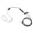 Black, variant on Secure Single Ear Earphone Hollow Tube Design Microphone and Control Button Without Radiation for Electronics Use