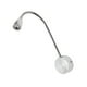 thumbnail image 3 of Lámpara de lectura LED de noche, lámpara de pared flexible con cuello de cisne, luces nocturnas para dormitorio (plata cepillada, luz blanca, 3 W), 3 of 5