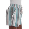 thumbnail image 4 of Briggs New York Women's Linen Blend Pull On Summer Shorts (Teal,Large), 4 of 4