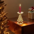 thumbnail image 6 of Kumdkd 6.1" Wood-Look Christmas Tree Candle Holder - Handcrafted Resin Centerpiece for Holiday Tables, Mantels & Gift Giving, 6 of 6