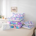 thumbnail image 6 of Manfei Amphibian Axolotl Print 7-Piece Twin Bedding,Aquatic Animal Bedding Comforter Set,Colorful Stars Reversible, 6 of 7