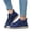 Dark Blue, variant on YOUYEDIAN Orthopedic Dress Shoes for Women Arch Support Nurse Shoes Breathable Slip on Non Slip Hiking Shoes Mesh Stretch Comfort 2026 Foam Shoes