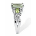 thumbnail image 2 of PalmBeach Jewelry 3.40 TCW Emerald-Cut Genuine Green Amethyst Ring in Platinum-plated Sterling Silver, 2 of 5