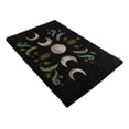 thumbnail image 2 of Dark Forest Moon Phase Wiccan Black Coir Coconut Fiber Floor Mat Doormat, 2 of 9