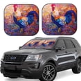 thumbnail image 1 of Fotbe Rooster Oil Painting 2-Piece Car Windshield Sun Shade | Sun Blocker for Car Windshield | Foldable Automotive Interior Accessories for Sun Protection-Small, 1 of 6