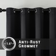 thumbnail image 2 of Gogreen Solid Thermal Insulated Grommet Blackout Curtains/Drapes for Bedroom Window (2 Panels, 42x63 inch, Black), 2 of 5