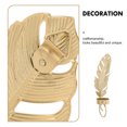 thumbnail image 3 of BEADCEST 2Ud De Pared Forma Hoja En Metal Dorado Para, 3 of 8