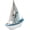 White1, variant on Handcrafted Mini Wooden Sailboat Model, Vintage Nautical Decor for Desk and Shelf